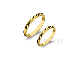 14 karátos karikagyűrű. Az ár párban értendő. Típus: F-12-AC