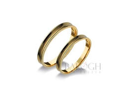 14 karátos karikagyűrű. Az ár párban értendő. Típus: P-10