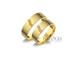 14 karátos karikagyűrű. Az ár párban értendő. Típus: R-170