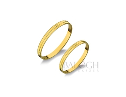 14 karátos karikagyűrű. Az ár párban értendő. Típus: R-2-AC