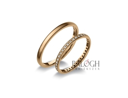 14 karátos karikagyűrű. Az ár párban értendő. Típus: R-739