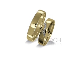 14 karátos karikagyűrű. Az ár párban értendő. Típus: VIO-412