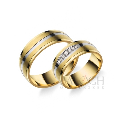14 karátos karikagyűrű. Az ár párban értendő. Típus: A-11