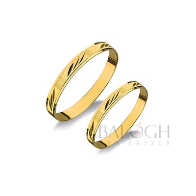 14 karátos karikagyűrű. Az ár párban értendő. Típus: A-66-AC