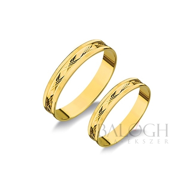 14 karátos karikagyűrű. Az ár párban értendő. Típus: A-79-AC