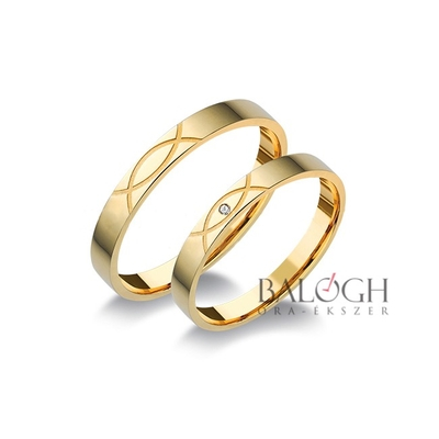 14 karátos karikagyűrű. Az ár párban értendő. Típus: A-836