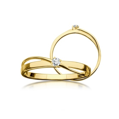 14 karátos eljegyzési gyűrű. Típus: A002