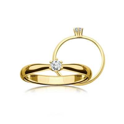 14 karátos eljegyzési gyűrű. Típus: A003