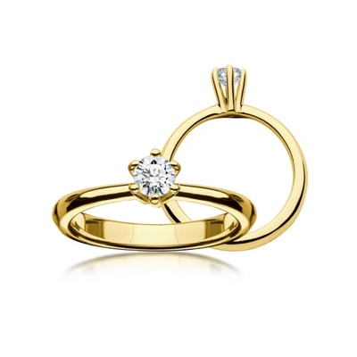 14 karátos eljegyzési gyűrű. Típus: A004