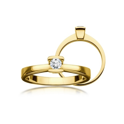 14 karátos eljegyzési gyűrű. Típus: A005