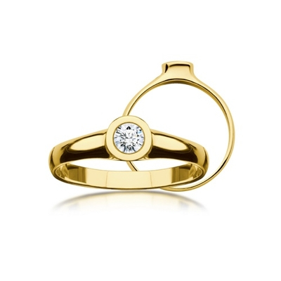 14 karátos eljegyzési gyűrű. Típus: A006