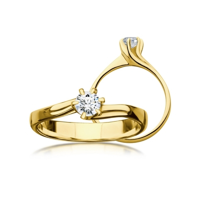 14 karátos eljegyzési gyűrű. Típus: A007