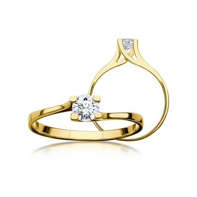 14 karátos eljegyzési gyűrű. Típus: A010