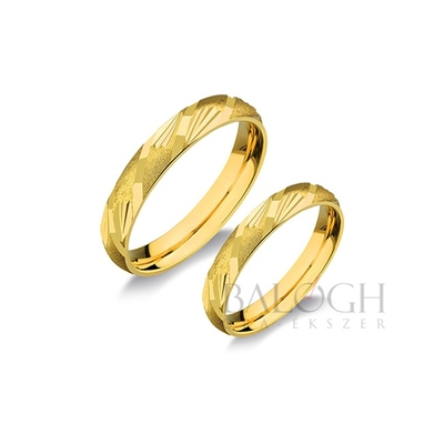 14 karátos karikagyűrű. Az ár párban értendő. Típus: F-11-AC