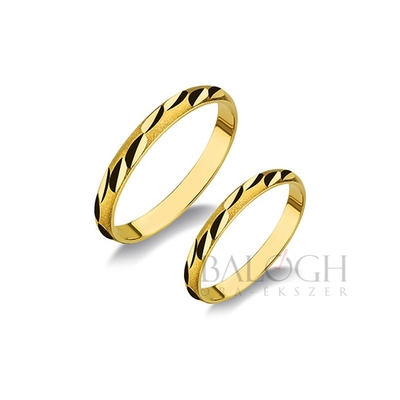 14 karátos karikagyűrű. Az ár párban értendő. Típus: F-12-AC