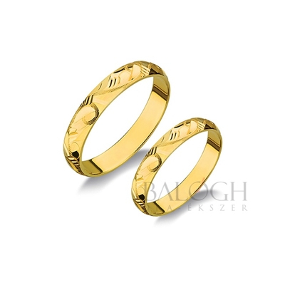 14 karátos karikagyűrű. Az ár párban értendő. Típus: F-13-AC