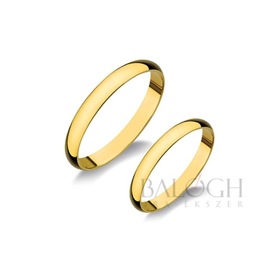 14 karátos karikagyűrű. Az ár párban értendő. Típus: G-3-AC