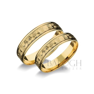 14 karátos karikagyűrű. Az ár párban értendő. Típus: M-341