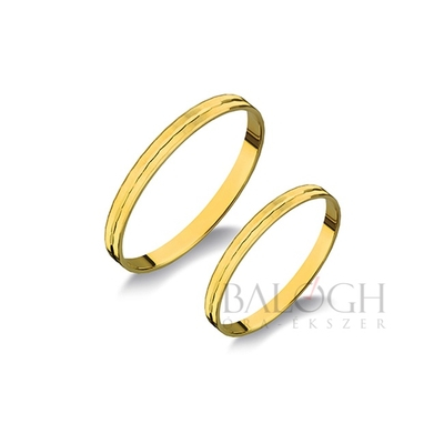 14 karátos karikagyűrű. Az ár párban értendő. Típus: R-2-AC