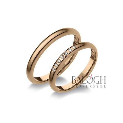 14 karátos karikagyűrű. Az ár párban értendő. Típus: R-419
