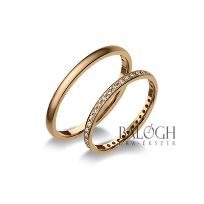 14 karátos karikagyűrű. Az ár párban értendő. Típus: R-739
