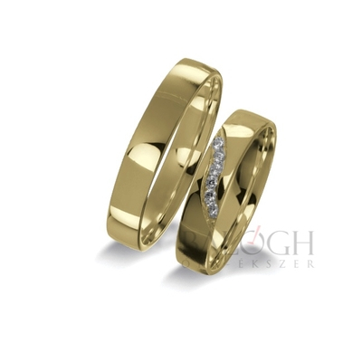 14 karátos karikagyűrű. Az ár párban értendő. Típus: VIO-412